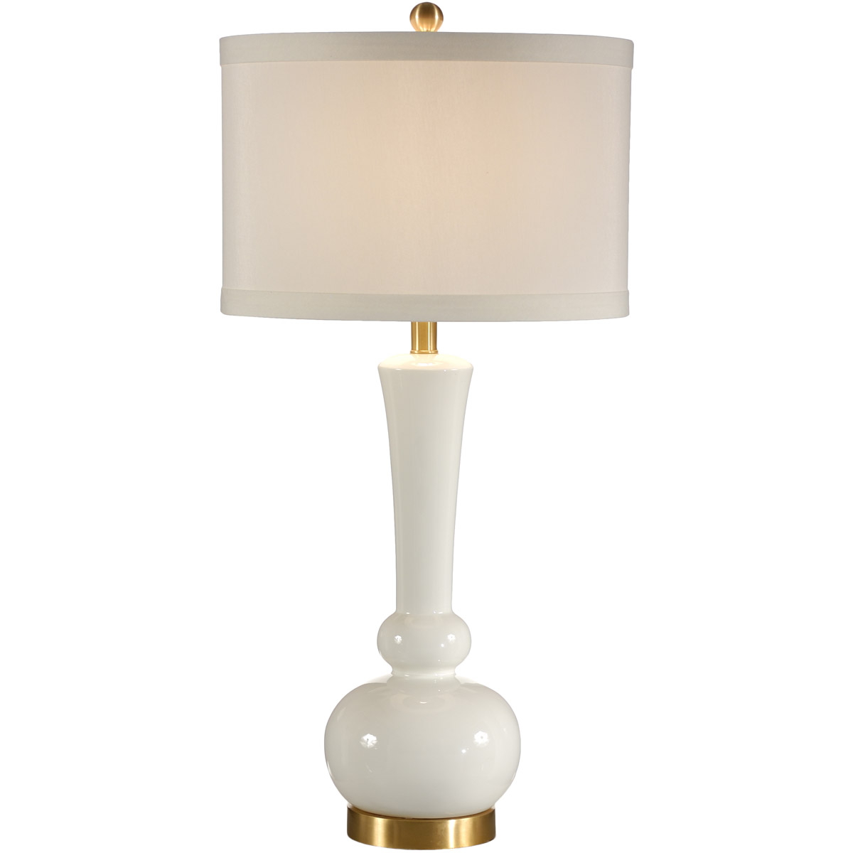 Wildwood 26019 Wildwood 31 inch 100 watt White Glaze Table Lamp Portable Light