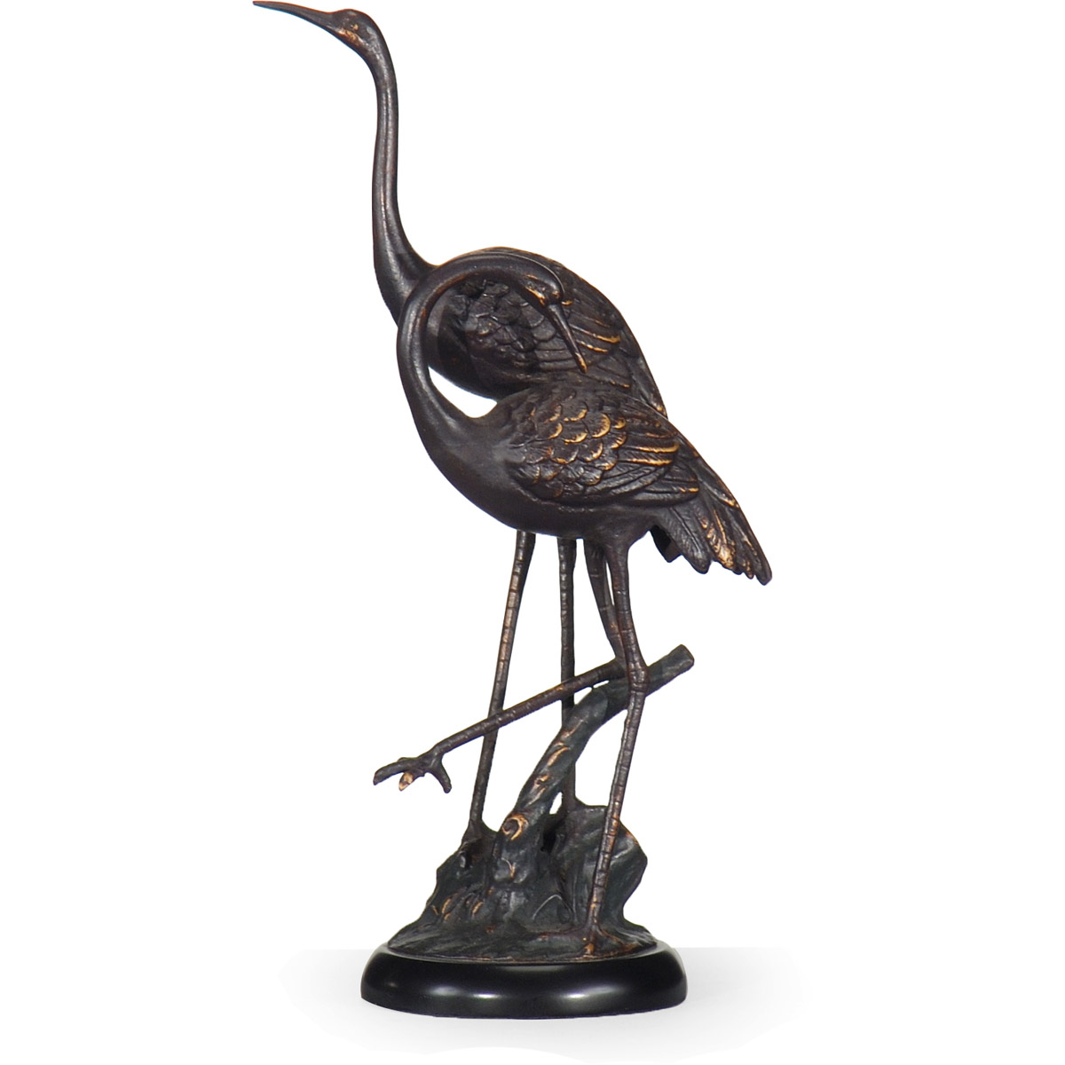 Becker Industrial Loft Bronze Metal Decorative Crane Statue
