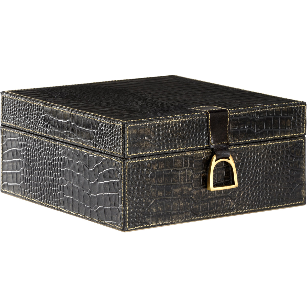 Wildwood 302216 Wildwood 10 inch Black Crocodile Box
