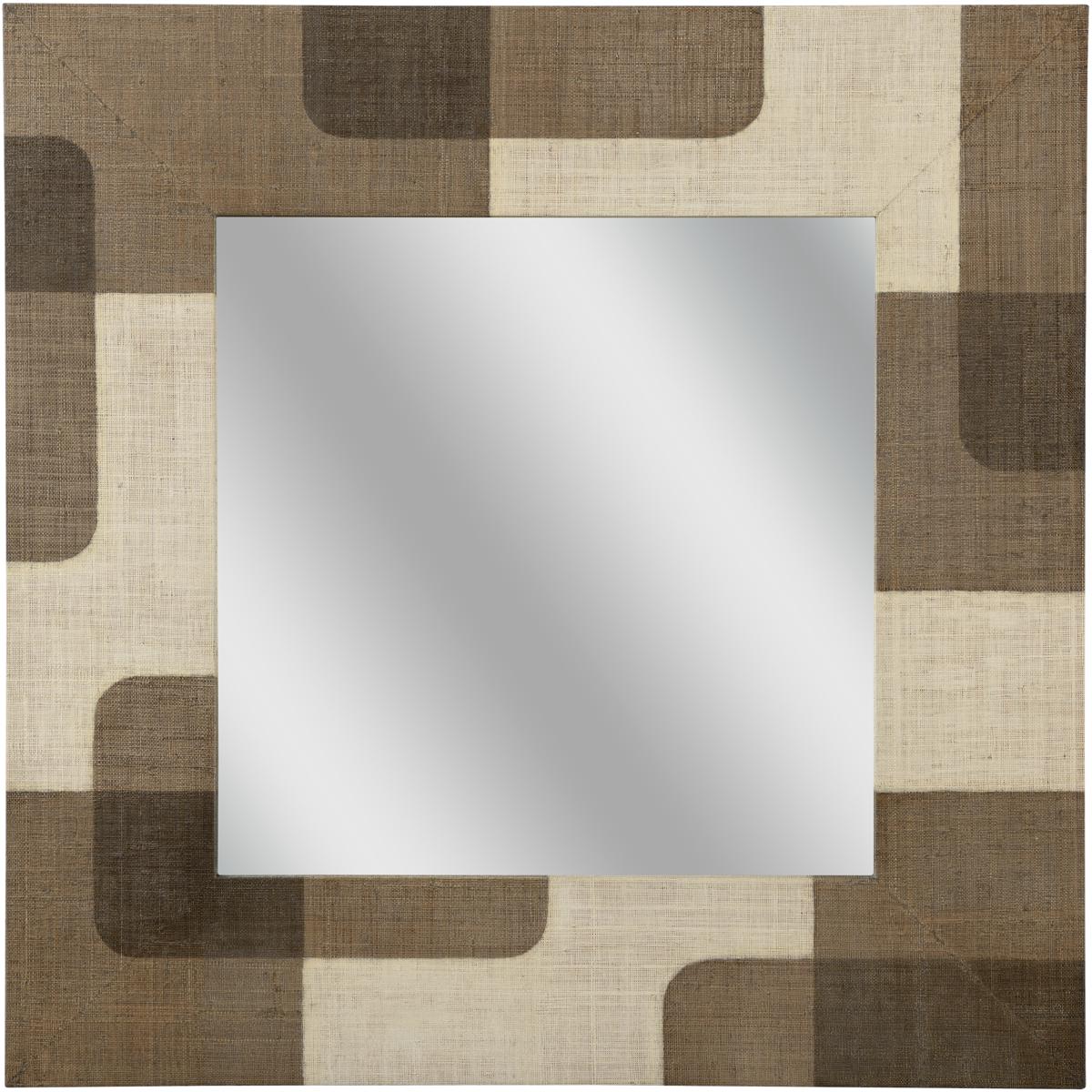 Wildwood 302557 Jacoby 36 X 36 inch Brown and WhiteCream Mirror
