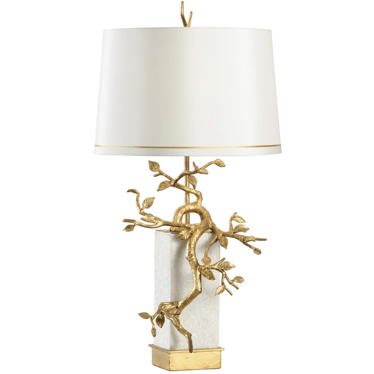 Wildwood 65659 Frederick Cooper 36 inch 100 watt Natural WhiteAntique Gold Leaf Table Lamp Portable Light Frederick Cooper