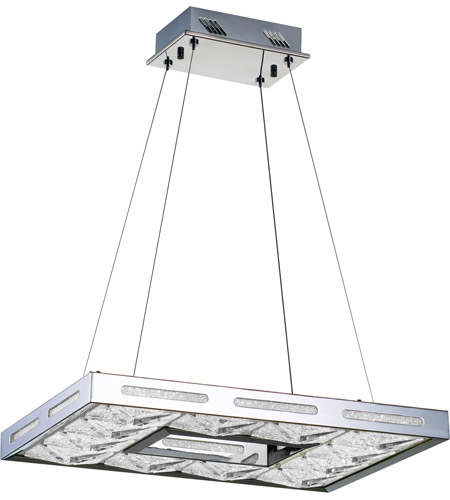 Zeev Lighting CD10141/LED/CH-D Hyperion LED 15 inch Chrome and Stainless Steel Chandelier Ceiling Light