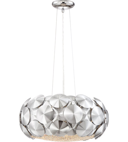 Zeev Lighting CD10186/6/CH Crown 6 Light 20 inch Chrome with Crystal Chandelier Ceiling Light