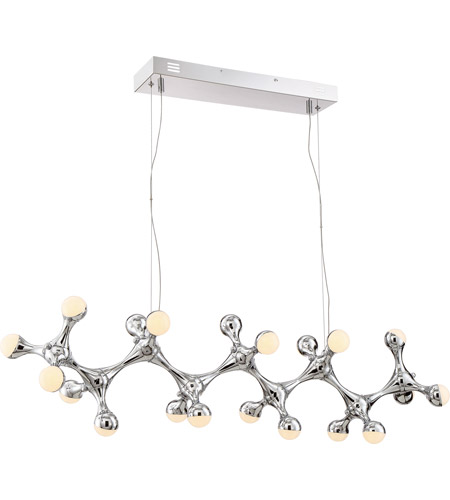 Zeev Lighting CD10190/LED/CH Molecule LED 9 inch Chrome with Acrylic Shade Chandelier Ceiling Light photo