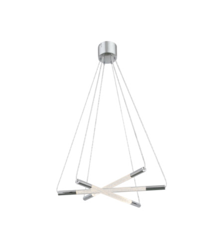 Zeev Lighting CD10236/LED/CH Empire LED 28 inch Chrome with Seeded Acrylic Chandelier Ceiling Light photo