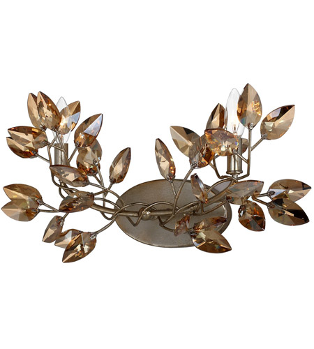 Zeev Lighting Ws 2 Sl Agp Cc Misthaven 2 Light Inch Silver Leaf With Antique Gold Paint Wall Sconce Wall Light