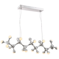 Zeev Lighting CD10190/LED/CH Molecule LED 9 inch Chrome with Acrylic Shade Chandelier Ceiling Light photo thumbnail