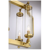 Zeev Lighting CD10227/8/AGB Regis 8 Light 10 inch Aged Brass with Fluted Glass Chandelier Ceiling Light CD10227_8_AGB_2.jpg thumb