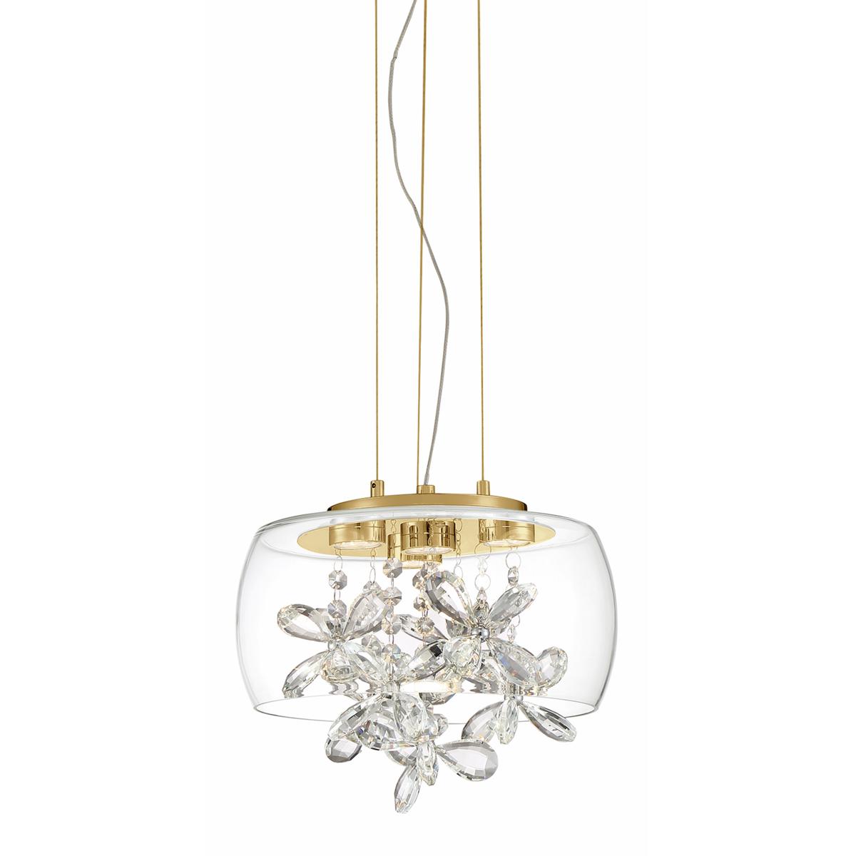Zeev Lighting MP40045/LED/AGB Destiny 4 Light 11 inch Aged Brass Mini Pendant Ceiling Light