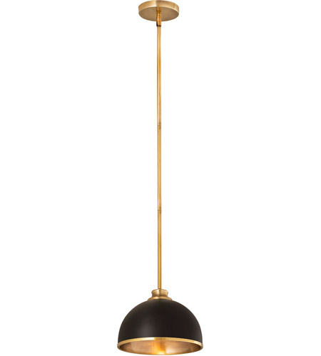 Z-Lite 1004P10-MB-RB Landry 1 Light 10 inch Matte Black/Rubbed Brass Pendant Ceiling Light in Matte Black and Rubbed Brass 1004P10-MB-RB_AT_4.jpg