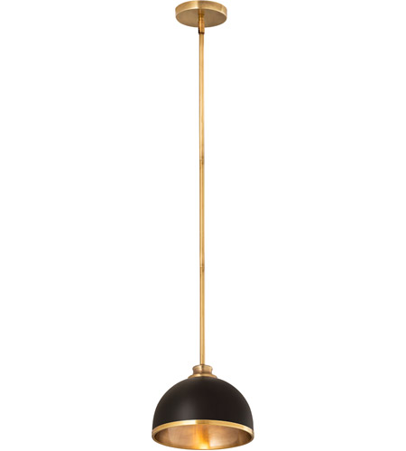 Z-Lite 1004P10-MB-RB Landry 1 Light 10 inch Matte Black/Rubbed Brass Pendant Ceiling Light in Matte Black and Rubbed Brass 1004P10-MB-RB_AT_5.jpg