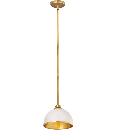 Z-Lite 1004P10-MW-RB Landry 1 Light 10 inch Matte White/Rubbed Brass Pendant Ceiling Light in Matte White and Rubbed Brass 1004P10-MW-RB_AT_4.jpg