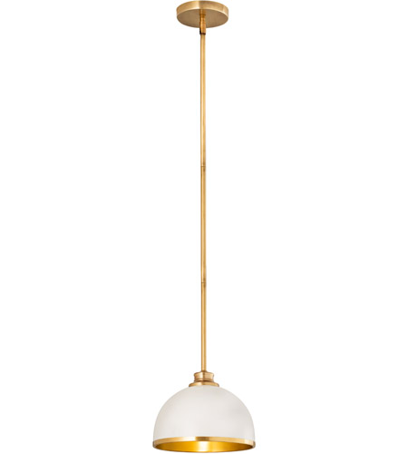 Z-Lite 1004P10-MW-RB Landry 1 Light 10 inch Matte White/Rubbed Brass Pendant Ceiling Light in Matte White and Rubbed Brass 1004P10-MW-RB_AT_5.jpg