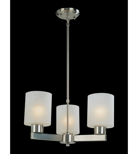 Cobalt 3 Light Chandeliers in Brushed Nickel 152 3