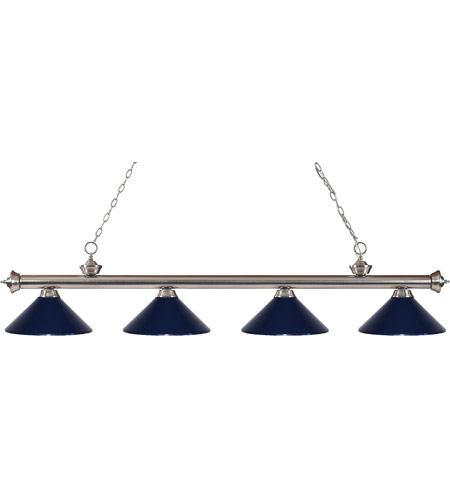 Z Lite 200 4bn Mnb Riviera 4 Light 80 Inch Brushed Nickel Island