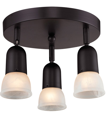 Pria 3 Light 11 Inch Oil Rubbed Bronze Semi Flush Mount Ceiling Light