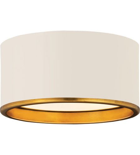 Z-Lite 2303F2-MW-RB Arlo 2 Light 12 inch Matte White/Rubbed Brass Flush Mount Ceiling Light in Matte White and Rubbed Brass