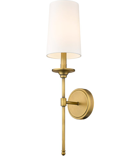 Z-Lite 3033-1S-RB Emily 1 Light 6 inch Rubbed Brass Wall Sconce Wall Light