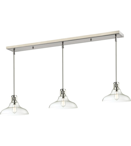 Z-Lite 320-13MP-3BN Forge 3 Light 55 inch Brushed Nickel Island Ceiling Light in 20.45