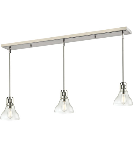 Z-Lite 320-8MP-3BN Forge 3 Light 50 inch Brushed Nickel Island Ceiling Light in 18.23
