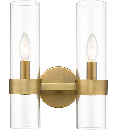 Z-Lite 4008-2S-RB Datus 2 Light 7 inch Rubbed Brass Wall Sconce Wall Light 4008-2S-RB_AT_4.jpg