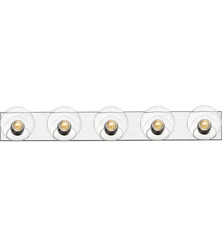Z-Lite 455-5V-CH Marquee 5 Light 40 inch Chrome Wall Sconce Wall Light in 6.93 455-5V-CH_AT_4.jpg