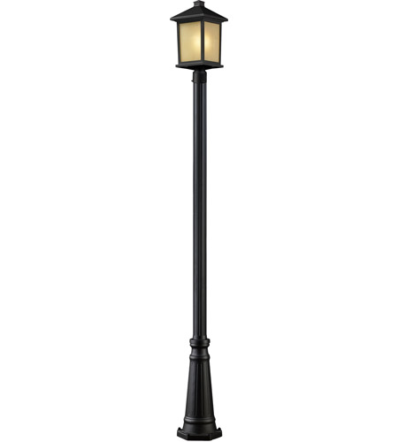 Z-Lite 507PHB-519P-ORB Holbrook 1 Light 112 inch Oil Rubbed Bronze Outdoor Post Mounted Fixture in Tinted Seedy Glass