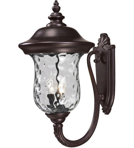 Z-Lite 533B-RBRZ Armstrong 3 Light 24 inch Bronze Outdoor Wall Sconce