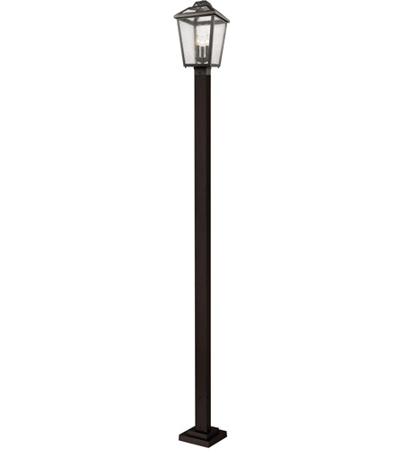 Z-Lite 539PHBS-536P-ORB Bayland 3 Light 114 inch Oil Rubbed Bronze Outdoor Post Mounted Fixture in 18.5