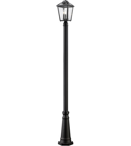 Z-Lite 539PHMR-519P-BK Bayland 3 Light 111 inch Black Outdoor Post Mounted Fixture in 13.8 photo