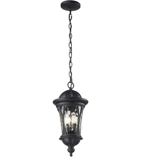 Z-Lite 543CHM-BK Doma 3 Light 9 inch Black Outdoor Chain Mount Ceiling Fixture