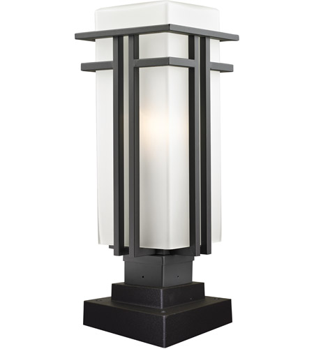 Z-Lite 550PHB-SQPM-ORBZ Abbey 1 Light 22 inch Outdoor Rubbed Bronze Outdoor Pier Mounted Fixture