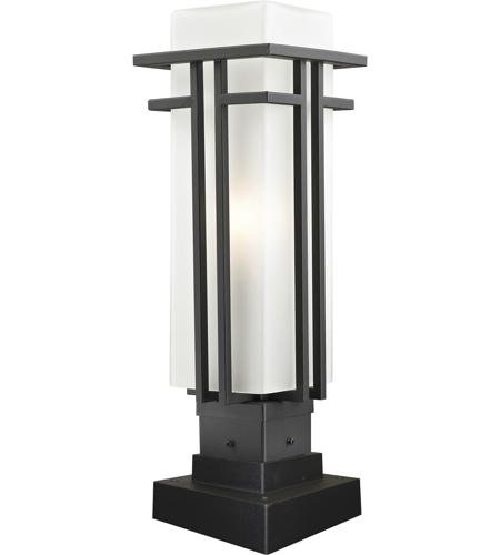 Z-Lite 550PHM-SQPM-ORBZ Abbey 1 Light 18 inch Outdoor Rubbed Bronze Outdoor Pier Mounted Fixture