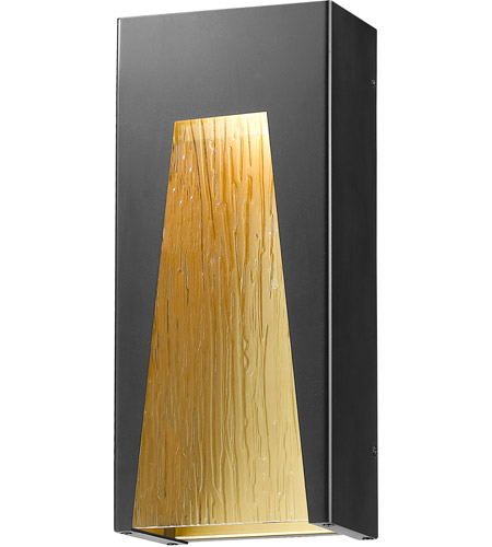 Z-Lite 561B-BK-GD-CSL-LED Millenial LED 18 inch Black Gold Outdoor Wall Sconce