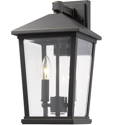 Z-Lite 568M-ORB Beacon 2 Light 15 inch Oil Rubbed Bronze Outdoor Wall Sconce 568M-ORB_AT_4.jpg