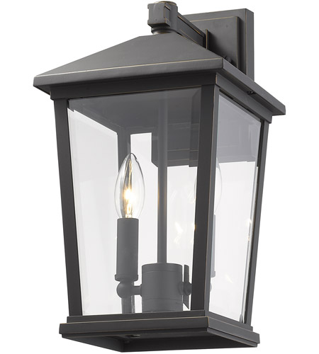 Z-Lite 568M-ORB Beacon 2 Light 15 inch Oil Rubbed Bronze Outdoor Wall Sconce 568M-ORB_AT_5.jpg