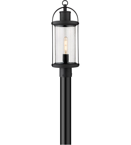 Z-Lite 569PHM-500P120-BK Roundhouse 1 Light 139 inch Black Outdoor Post Mounted Fixture 569PHM-500P120-BK_AT_6.jpg