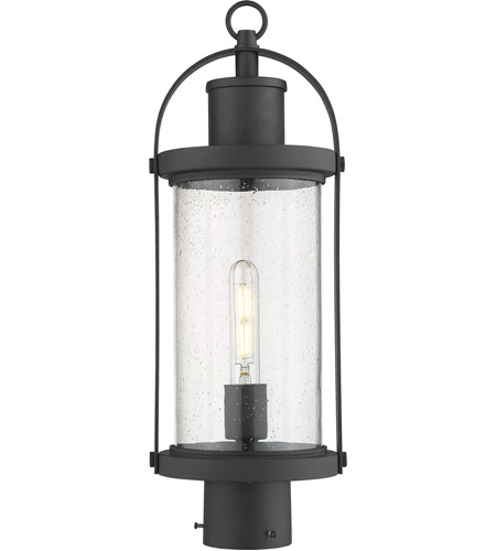 Z-Lite 569PHM-BK Roundhouse 1 Light 21 inch Black Outdoor Post Mount Fixture in 5