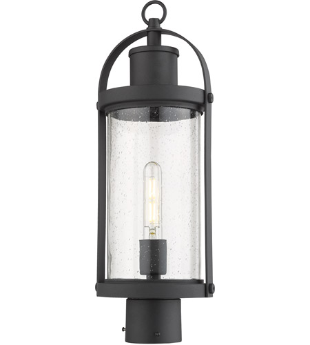 Z-Lite 569PHM-BK Roundhouse 1 Light 21 inch Black Outdoor Post Mount Fixture in 5 569PHM-BK_AT_6.jpg