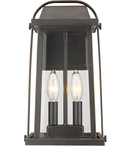 Z-Lite 574M-ORB Millworks 2 Light 14 inch Oil Rubbed Bronze Outdoor Wall Sconce 574M-ORB_AT_4.jpg