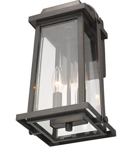 Z-Lite 574M-ORB Millworks 2 Light 14 inch Oil Rubbed Bronze Outdoor Wall Sconce 574M-ORB_AT_6.jpg