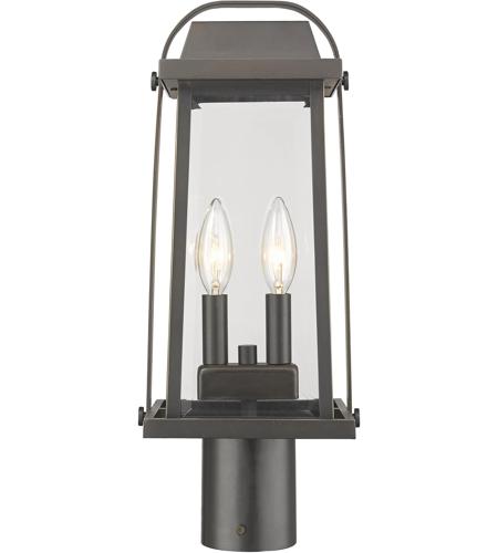Z-Lite 574PHMR-ORB Millworks 2 Light 17 inch Oil Rubbed Bronze Outdoor Post Mount Fixture in 5