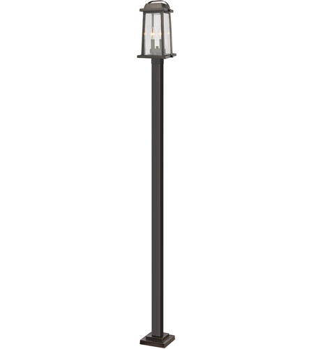 Z-Lite 574PHMS-536P-ORB Millworks 2 Light 110 inch Oil Rubbed Bronze Outdoor Post Mounted Fixture in 14.25