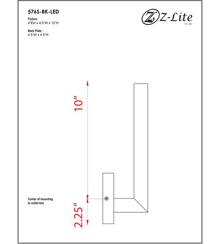 Z-Lite 576S-BK-LED Edge LED 12 inch Black Outdoor Wall Sconce 576S-BK-LED_BP_9.jpg