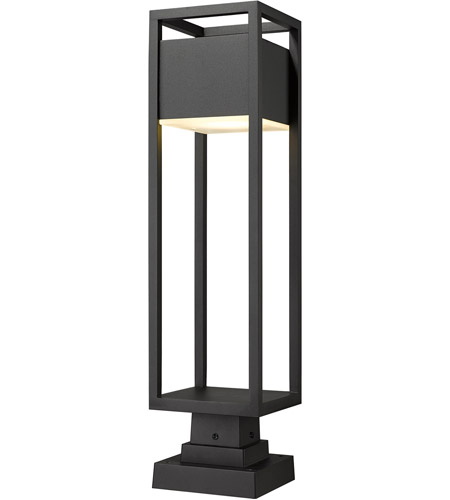 Z-Lite 585PHBS-SQPM-BK-LED Barwick LED 28 inch Black Outdoor Pier Mounted Fixture
