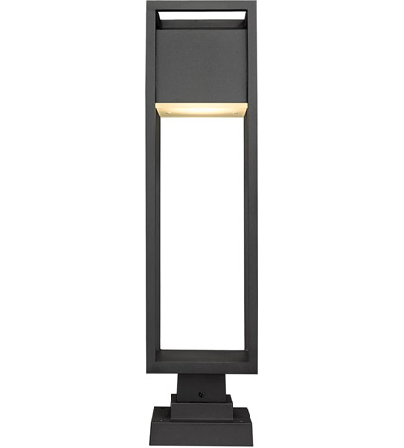 Z-Lite 585PHBS-SQPM-BK-LED Barwick LED 28 inch Black Outdoor Pier Mounted Fixture 585PHBS-SQPM-BK-LED_AT_4.jpg