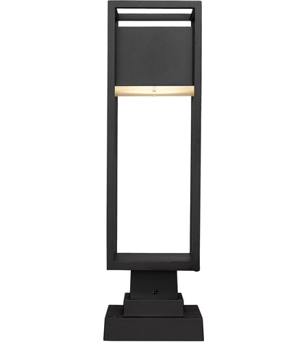 Z-Lite 585PHMS-SQPM-BK-LED Barwick LED 22 inch Black Outdoor Pier Mounted Fixture 585PHMS-SQPM-BK-LED_AT_4.jpg