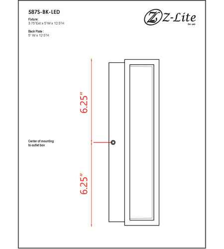 Z-Lite 587S-BK-LED Baden Outdoor LED 13 inch Black Outdoor Wall Sconce 587S-BK-LED_BP_9.jpg