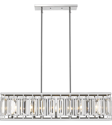 Z-Lite 6006-35CH Mersesse 5 Light 9 inch Chrome Pendant Ceiling Light in 15.4, Clear and Chrome 6006-35CH_AT_4.jpg