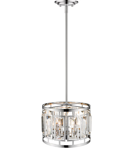 Z-Lite 6007-11CH Mersesse 3 Light 12 inch Chrome Pendant Ceiling Light in 8.58, Clear and Chrome 6007-11CH_AT_6.jpg